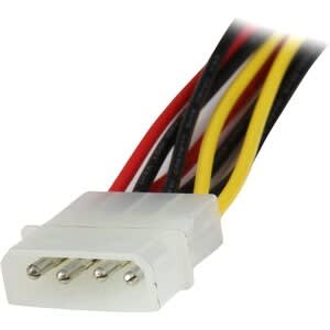 Startech.com Adaptador Cable 30cm Divisor Molex 4 Pines Lp4 A Doble Sata Cierre Seguridad Pestillo Latches - Para Disco Sata, Unidad óptica - Lp4 / Sata - 1 Solamente