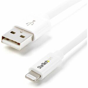 Startech.com Cable Lightning A Usb De 1m - Carga Rápida Y Sincronización Para Iphone / Ipad / Ipod - Blanco - Cable For Ipad, Iphone, Ipod, Computadora De Escritorio, Mac - 480mbit/S - Mfi - Apantallado - Níquel Conector Chapado - 24/28 Awg - Blanco