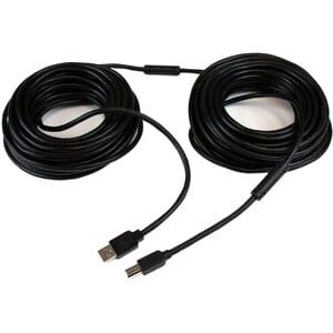 Startech.com Cable Usb 2.0 De 20m Usb B Macho A Usb A Macho Activo Amplificado Para Impresora - Cable For Impresora, Teclado, Mouse, Módem, Dispositivo Periférico, Carcasa Para Unidad De Disco Duro, Pc, Mac - 480mbit/S - Apantallado - 24 Awg - Negro