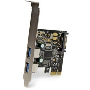 Startech.com Adaptador Tarjeta Controladora Pci Express Pci-E 2 Puertos Usb 3.0 (5gbps) Con Alimentación Sata - 2 Total Usb Port(s) - 2 Usb 3.0 Port(s)1 Puerto(s) Sata - Pc