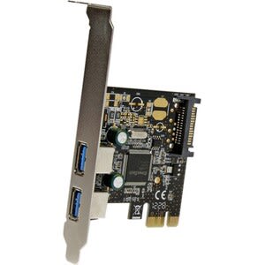 Startech.com Adaptador Tarjeta Controladora Pci Express Pci-E 2 Puertos Usb 3.0 (5gbps) Con Alimentación Sata - 2 Total Usb Port(s) - 2 Usb 3.0 Port(s)1 Puerto(s) Sata - Pc