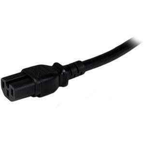 Startech.com Cable De 2,4m (8 Pies) De Alimentación De Servicio Pesado, Cable De Corriente Nema 5-15p A C15, 15a 125v, 14awg, Negro, Ul - Para Unidad De Distribución Eléctrica, Servidor, Computador, Dispositivo De Red - Nema 5-15p / Iec 60320 C15 - 125 V Ac / 15a - Negro - 1 Solamente