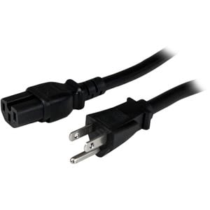 Startech.com Cable De 1.2m (4 Pies) De Alimentación De Servicio Pesado, Cable De Corriente Nema 5-15p A C15, 15a 125v, 14awg, Negro, Ul - Para Unidad De Distribución Eléctrica, Servidor, Computador, Dispositivo De Red - Nema 5-15p / Iec 60320 C15 - 125 V Ac / 15a - Negro - 1 Solamente