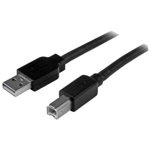 Startech.com Cable 15m Usb B Macho A Usb A Macho Activo Amplificado Usb 2.0 - Impresora - Cable For Portátil, Disco Duro, Teclado/Mouse, Impresora, Mac, Módem, Dispositivo Periférico, Pc, Servidor - 480mbit/S - Apantallado - 24 Awg - Negro