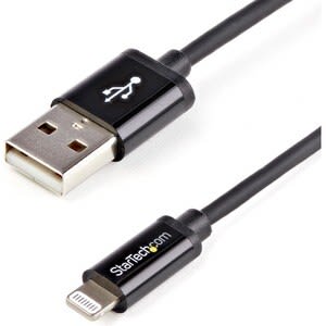 Startech.com Cable Lightning A Usb De 1m - Cable De Carga Rápida Y Sincronización Para Iphone/Ipad/Ipod - Negro - Cable For Ipod, Ipad, Iphone - Mfi - Apantallado - Negro