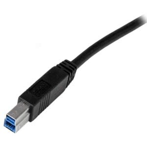 Startech.com Cable Certificado 2m Usb 3.0 (5gbps) Super Speed Usb B Macho A Usb A Macho Adaptador Para Impresora - Negro - Cable For Tarjeta De Captura De Vídeo, Carcasa Para Unidad De Disco Duro, Pc, Base De Conexión, Portátil, Servidor - Extremo Prinicpal: Usb - Macho - 5gbit/S - Apantallado - Níquel Conector Chapado - 24/28 Awg - Negro