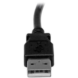 Startech.com Cable Adaptador Usb De 1m Para Impresora Acodado - 1x Usb A Macho - 1x Usb B Macho En ángulo Derecho - Cable For Impresora, Escáner, Disco Duro Externo - 480mbit/S - Apantallado - 24/28 Awg - Negro