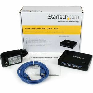 Startech.com Hub Usb 3.0 Superspeed De 4 Puertos Con Adaptador De Alimentación - Concentrador De Expansión Usb Para Pc/Mac - 4 Total Usb Port(s) - 4 Usb 3.0 Port(s) - Pc