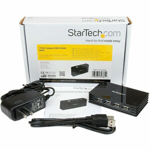 Startech.com Hub Concentrador Usb 2.0 Compacto De 7 Puertos - Usb Hi Speed - 7 Total Usb Port(s) - 7 Usb 2.0 Port(s) - Pc, Mac