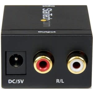 Startech.com Adaptador Convertidor De Audio Digital Coaxial Spdif O Toslink óptico A Rca Estéreo Analógico - Negro