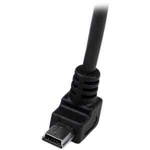 Startech.com Cable Adaptador 2m Usb A Macho A Mini Usb B Macho Acodado En ángulo Hacia Abajo - Cable For Cámara Digital, Disco Duro, Teléfono Móvil, Receptor Gps, Cámara Digital, Smartphone, Mac, Pc - 480mbit/S - Apantallado - 28 Awg - Negro