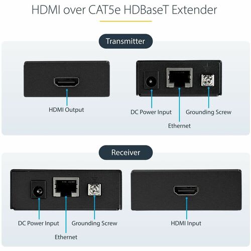 Startech.com Juego Kit Extensor Hdmi Por Cable Ethernet Utp Cat5 Cat6 Rj45 Adaptador Poc Power Over Cable - 1 Dispositivo De Entrada - 1 Dispositivo De Salida - 70m Alcance - 2 X Red (rj-45) - 1 X Entrada Hdmi - 1 X Salida Hdmi - 4096 X 2160 Resolución De Vídeo - 4k - Par Trenzado - Categoría 6 - Image 2
