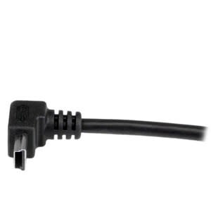 Startech.com Cable Adaptador 1m Usb A Macho A Mini Usb B Macho Acodado En ángulo Hacia Arriba - Cable For Cámara Digital, Disco Duro, Smartphone, Receptor Gps, Computador, Mac - 480mbit/S - Apantallado - 28 Awg - Negro