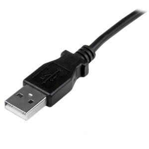 Startech.com Cable Adaptador 1m Usb A Macho A Mini Usb B Macho Acodado En ángulo Hacia Arriba - Cable For Cámara Digital, Disco Duro, Smartphone, Receptor Gps, Computador, Mac - 480mbit/S - Apantallado - 28 Awg - Negro