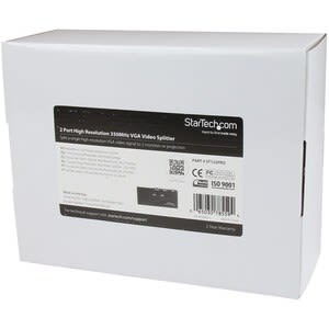 Startech.com Duplicador Divisor De Video Vga De 2 Puertos 350mhz - Splitter Multiplicador De 2 Salidas Hd15 - 2048 X 1536 - 350mhz Ancho De Banda De Vídeo Máximo - 65m Distancia Máxima De Funcionamiento - Entrada De Vga - Salida De Vga