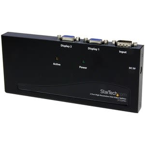 Startech.com Duplicador Divisor De Video Vga De 2 Puertos 350mhz - Splitter Multiplicador De 2 Salidas Hd15 - 2048 X 1536 - 350mhz Ancho De Banda De Vídeo Máximo - 65m Distancia Máxima De Funcionamiento - Entrada De Vga - Salida De Vga
