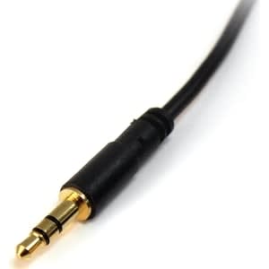 Startech.com Cable Delgado De 4.5m De Audio Estéreo Mini Jack De 3.5mm Macho A Macho - Cable For Iphone, Dispositivo De Audio, Ipod, Auricular, Ipad, Reproductor Mp3, Tarjeta De Sonido - Oro Conector Chapado - 28 Awg - Negro