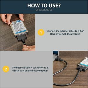 Startech.com Cable Adaptador Usb 3.0 Con Uasp A Sata Iii Para Disco Duro De 2.5" - Convertidor Para Hdd Ssd - Negro - Image 5