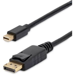 Startech.com Cable Adaptador De 91cm De Monitor Mini Displayport 1.2 Macho A Dp Macho - 4k - Cable For Dispositivo De Audio/Vídeo, Portátil, Monitor, Proyector, Tv, Hdtv - Admite Hasta3840 X 2160 - Apantallado - Níquel Conector Chapado - Cmg - 32 Awg - Negro