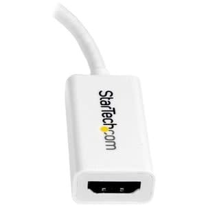 Startech.com Convertidor De Video Mini Displayport A Hdmi Con Audio - Adaptador Activo Mdp 1.2 Para Macbook Pro O Pc - 4k 30hz - Blanco - Níquel Conector - Blanco