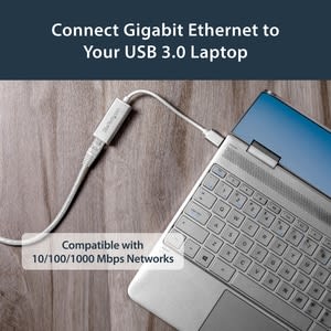 Startech.com Adaptador De Red Ethernet Gigabit Usb 3.0 - Plateado - De Aluminio - Para Macbook, Chromebook Or Tablet - Controlador Nativo - Usb 3.1 - 1 Puerto(s) - 1 - Par Trenzado