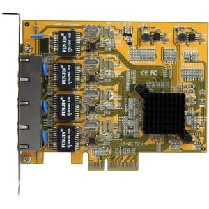 Startech.com Tarjeta De Red Pci Express Ethernet Gigabit Con 4 Puertos Rj45 - Pci Express X4 - 1.95gbit/S Ratio De Transferencia De Datos - Realtek Rtl8111g - 4 Puerto(s) - 4 - Par Trenzado