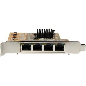 Startech.com Tarjeta De Red Pci Express Ethernet Gigabit Con 4 Puertos Rj45 - Pci Express X4 - 1.95gbit/S Ratio De Transferencia De Datos - Realtek Rtl8111g - 4 Puerto(s) - 4 - Par Trenzado