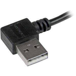 StarTech.com Startech.com Cable De 2m Micro Usb Con Conector Acodado A La Derecha - Cable For Tableta, Smartphone, Portátil, Disco Duro Portátil, Computador, Pc, Disco Duro Externo - 480mbit/S - Apantallado - Níquel Conector Chapado - 24/30 Awg - Negro