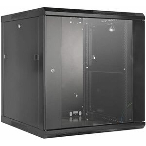Intellinet 12u Montaje En Pared Gabinete Cerrado Armario De Bastidor Para Conmutador Lan, Panel De Conexión - 482.60mm Ancho Del Rack X 355mm Profundidad Del Rack - Negro - Vidrio Templado, Spcc, Acero Laminado En Frío, Metal Galvanizado - 60kg Capacidad Máxima De Peso - 60kg Capacidad De Peso Estático - 3año(s) Garantía - Image 7