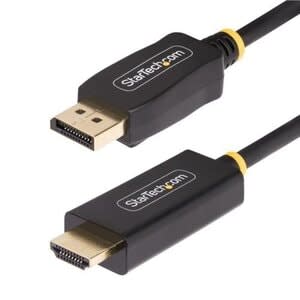 Cable Adaptador Displayport A Hdmi De 4m Con Conectores De Agarre - 4k 60hz Con Hdr - Convertidor De Video Activo Dp A Hdmi 2.0b - Adaptador Activo De Video Displayport A Hdmi