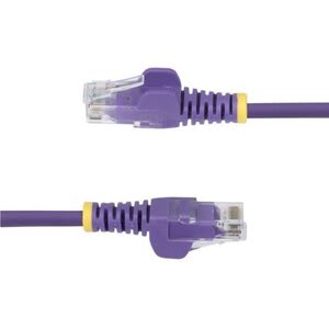 StarTech.com Cable De Red Ethernet Cat6 Delgado Sin Enganches Morado De 1m - Cable Rj45 Snagless Slim De 28awg - Alambre De Cobre Puro - Poe 100w - Con Alivios De Tensión - Lszh - Probado Con Fluke