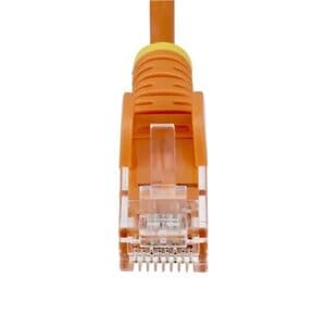 Cable De Red Ethernet Cat6 Delgado Sin Enganches Naranja De 50cm - Cable Rj45 Snagless Slim 28awg - Alambre De Cobre Puro - Poe 100w - Con Alivios De Tensión - Lszh - Probado Con Fluke