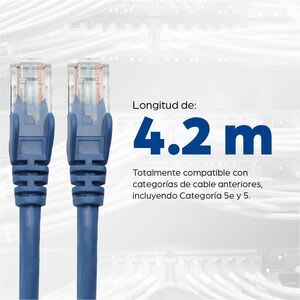 Intellinet Cable Patch Cat 6, 5.0m(16.4f) Utp Azul - Cable For Conmutador, Módem, Router, Panel De Conexión, Enchufe De Pared, Dispositivo De Red - 1gbit/S - Cable De Conexión - Oro Contacto Chapado - Azul - Image 5