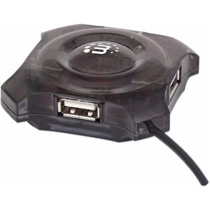 Hub Usb 4 Ptos Negro Economico - 4 Total Usb Port(s) - 4 Usb 2.0 Port(s) - Pc, Mac
