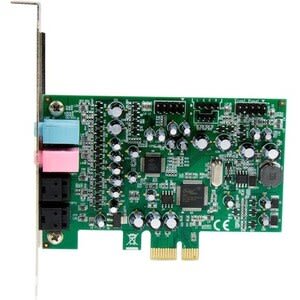 Startech.com Tarjeta De Sonido Pci Express Con Sonido Envolvente De 7.1 Canales 24bit 192 Khz - C-Media - Pci Express X1 - 92db - 3byte 192khz Velocidad De Muestreo Máxima En Lectura - Salida S/Pdif