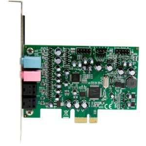 Startech.com Tarjeta De Sonido Pci Express Con Sonido Envolvente De 7.1 Canales 24bit 192 Khz - C-Media - Pci Express X1 - 92db - 3byte 192khz Velocidad De Muestreo Máxima En Lectura - Salida S/Pdif
