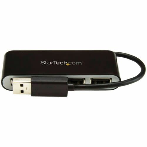 Startech.com Concentrador Usb 2.0 De 4 Puertos Con Cable Integrado - Hub Portátil Usb 2.0 - 4 Total Usb Port(s) - 4 Usb 2.0 Port(s) - Pc, Mac, Linux