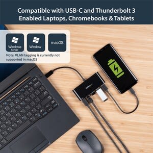Startech.com Adaptador Multipuertos Usb-C De Red Ethernet Con Hub De 3 Puertos Usb 3.0 Y Entrega De Potencia - Soporte Uasp - 4 Total Usb Port(s) - 4 Usb 3.0 Port(s)1 Puerto(s) De Red (rj-45) - Pc, Mac, Linux - Image 9