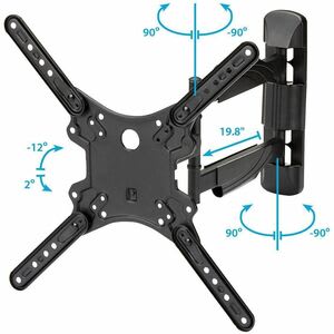Startech.com Soporte Vesa De Pared Para Televisor O Monitor De 32 A 55 Pulgadas En Acero - Totalmente Articulado - 1 Pantalla(s) Admitidas - 81.3cm A 139.7cm (55") Para Pantalla Plana - 35kg Capacidad De Carga - 400 X 300, 300 X 200, 200 X 100, 400 X 200, 400 X 400, 300 X 300, 100 X 100, 200 X 200, 100 X 150, 200 X 300, 200 X 400, ... - Acero, Plástico - 1 / Pieza - Image 2