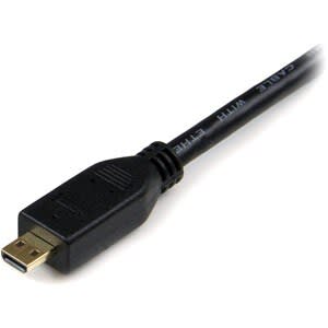 StarTech.com Startech.com Cable Adaptador De 1.8m Hdmi A Micro Hdmi De Alta Velocidad Con Ethernet - Macho A Macho - Cable For Dispositivo De Audio/Vídeo, Teléfono Móvil, Tv, Smartphone, Monitor, Proyector, Cámara - Admite Hasta4096 X 2160 - Apantallado - Oro Conector Chapado - 34 Awg - Negro