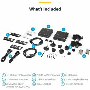Startech.com Juego De Extensor Hdmi 4k Con Soporte Para Mosaico De Video - Extensor Por Ip Compatible Con Video Wall - 1 Dispositivo De Entrada - 1 Dispositivo De Salida - 100m Alcance - 2 X Red (rj-45) - 1 X Entrada Hdmi - 1 X Salida Hdmi - 1080p, 720p - 3840 X 2160 Resolución De Vídeo - 4k - Par Trenzado - Categoría 6, Categoría 5e - Tv, Sistema De Se?alización Digital, Al Por Menor - Image 8