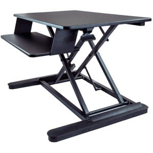 Startech.com Estación De Trabajo De Pie Y Sentado Para 2 Monitores De Hasta 24" O 1 Monitor De 30" - Escritorio Ergonómico Ajustable - Hasta 76.2cm (30") Para Pantalla Plana - 15.06kg Capacidad De Carga - 16cm Altura X 89.9cm Ancho - De Escritorio, Sobremesa - Negro - Flexible - Image 4