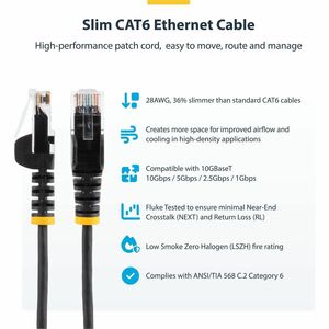 Startech.com Cable De 1.8m De Red Ethernet Cat6 Delgado Sin Enganches - Cable De Red Snagless - Gris - Cable For Dispositivo De Red - Cable De Conexión - Oro Conector Chapado - Lszh - 28 Awg - Gris - Image 9