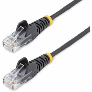 Startech.com Cable De 15cm De Red Ethernet Cat6 Delgado Sin Enganches - Cable De Red Snagless - Negro - Cable For Dispositivo De Red - Cable De Conexión - Oro Conector Chapado - Lszh - 28 Awg - Negro - Image 3