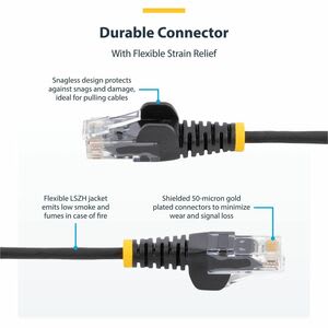 Startech.com Cable De 30cm De Red Ethernet Cat6 Delgado Sin Enganches - Cable De Red Snagless - Gris - Cable For Dispositivo De Red - Cable De Conexión - Oro Conector Chapado - Lszh - 28 Awg - Gris - Image 4