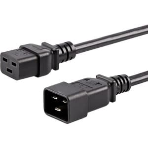Startech.com Cable De 3m De Extensión De Alimentación, Cable De Extensión Iec 320 C19 A Iec 320 C20 Negro, 15a 250v, 14awg, Alargador - Para Unidad De Distribución Eléctrica, Servidor, Computadora De Escritorio, Monitor, Impresora - Iec 60320 C20 / Iec 60320 C19 - 250 V Ca / 15a - Negro - 1 Solamente - Image 2