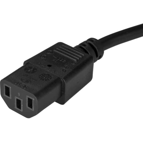 Startech.com Cable De 3m De Alimentación Para Computadora, En ángulo Recto Nema 5-15p A C13, 10a 125v, 18awg, Cable De Impresora - Para Computadora De Escritorio, Monitor, Impresora, Escáner - Nema 5-15p / Iec 60320 C13 - 125 V Ac / 10a - Negro - 1 Solamente - Image 3