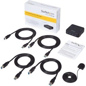 Startech.com Switch Conmutador Usb 3.0 4x4 Para Compartir Dispositivos Periféricos - 5gbps - 8 Total Usb Port(s) - 8 Usb 3.0 Port(s) - Image 3