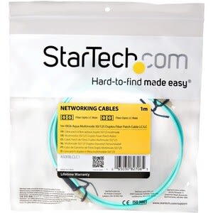 Startech.com Cable De 1m De Fibra óptica Multimodo Om3 Lc A Lc Upc - Full Duplex 50/125 - 100g - Lommf/Vcsel - Pérdida Baja <0.3db - Lszh - Cable For Dispositivo De Red, Hub, Router, Conmutador - 10gbit/S - Cable De Conexión - Lszh - 50/125 µm - Aqua - Image 2