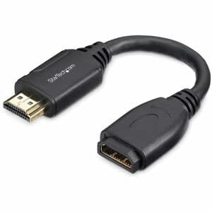 Startech.com Cable Hdmi 2.0 De 15 Cm De Alta Velocidad Y Ethernet - Con Conectores De Agarre -Puerto Extensor - 4k 60hz - Cable For Monitor, Dispositivo De Audio/Vídeo, Computador, Portátil, Workstation, Apple Tv - 18gbit/S - Cable De Extensión - Admite Hasta4096 X 2160 - Apantallado - Oro Conector Chapado - 30 Awg - Negro - Image 4